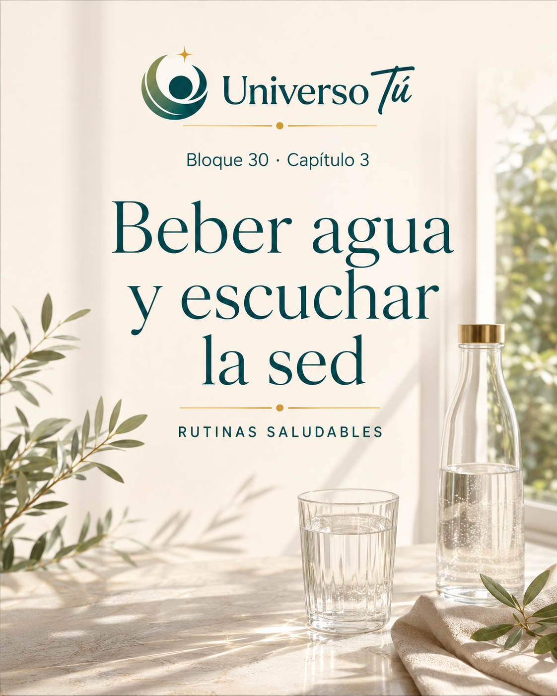 Portada del capítulo Beber agua y escuchar la sed