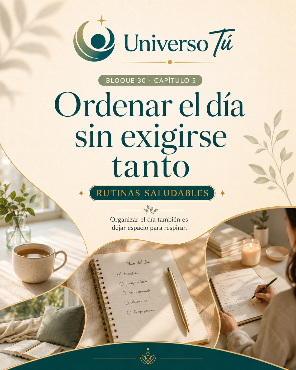 Portada del capítulo Ordenar el día sin exigirse tanto