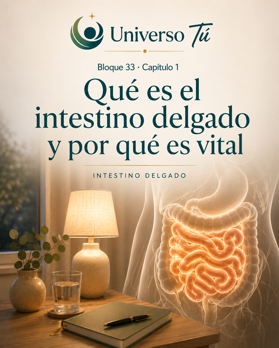 Portada del capítulo 1, Qué es el intestino delgado y por qué es vital, del bloque 33 de Universo Tú sobre el intestino delgado