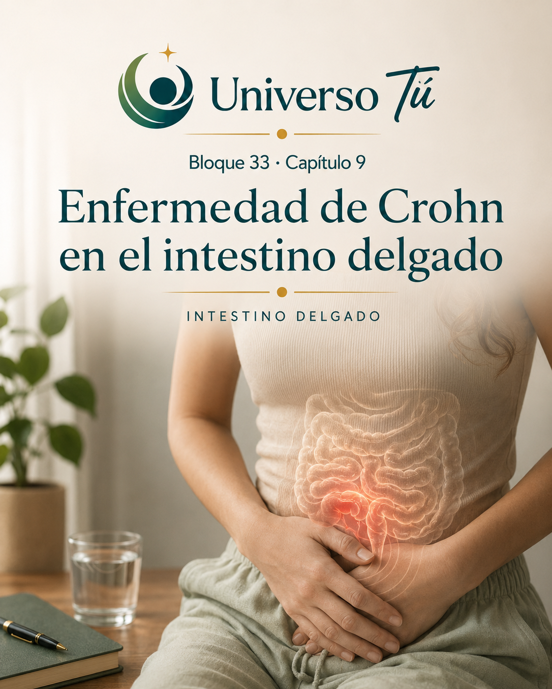 Portada del capítulo 9, Enfermedad de Crohn en el intestino delgado, del bloque 33 de Universo Tú sobre el intestino delgado