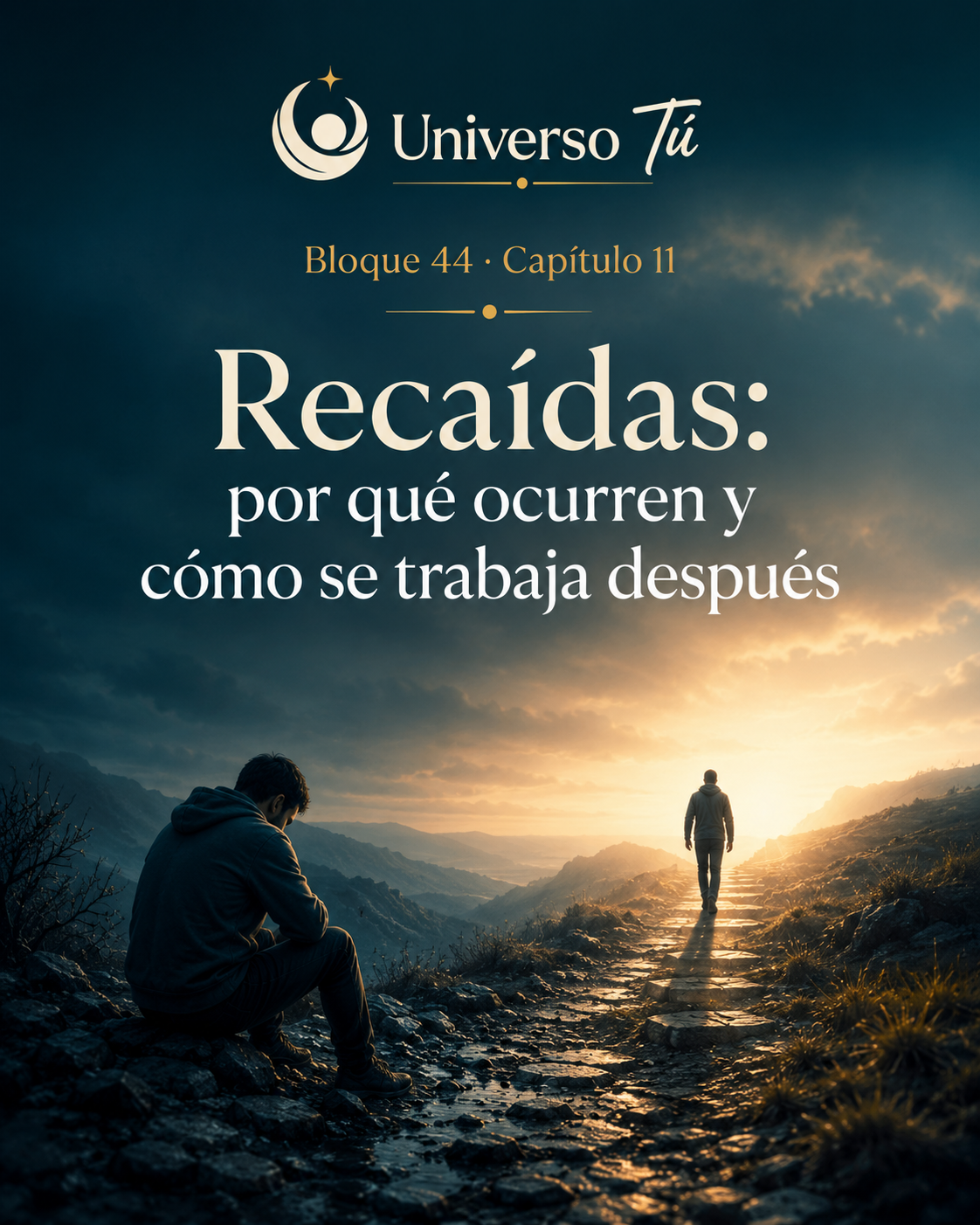 Persona activando apoyo y revisando su plan durante las primeras 24 horas tras una recaída