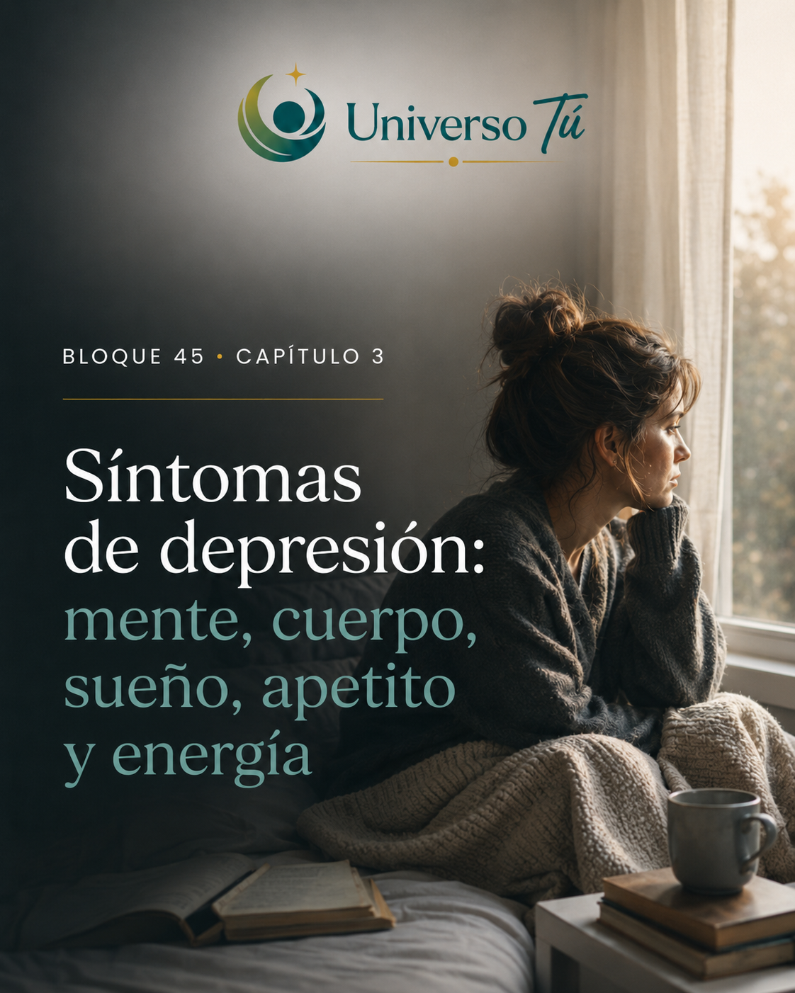 Portada del capítulo «Síntomas de depresión» de Universo Tú