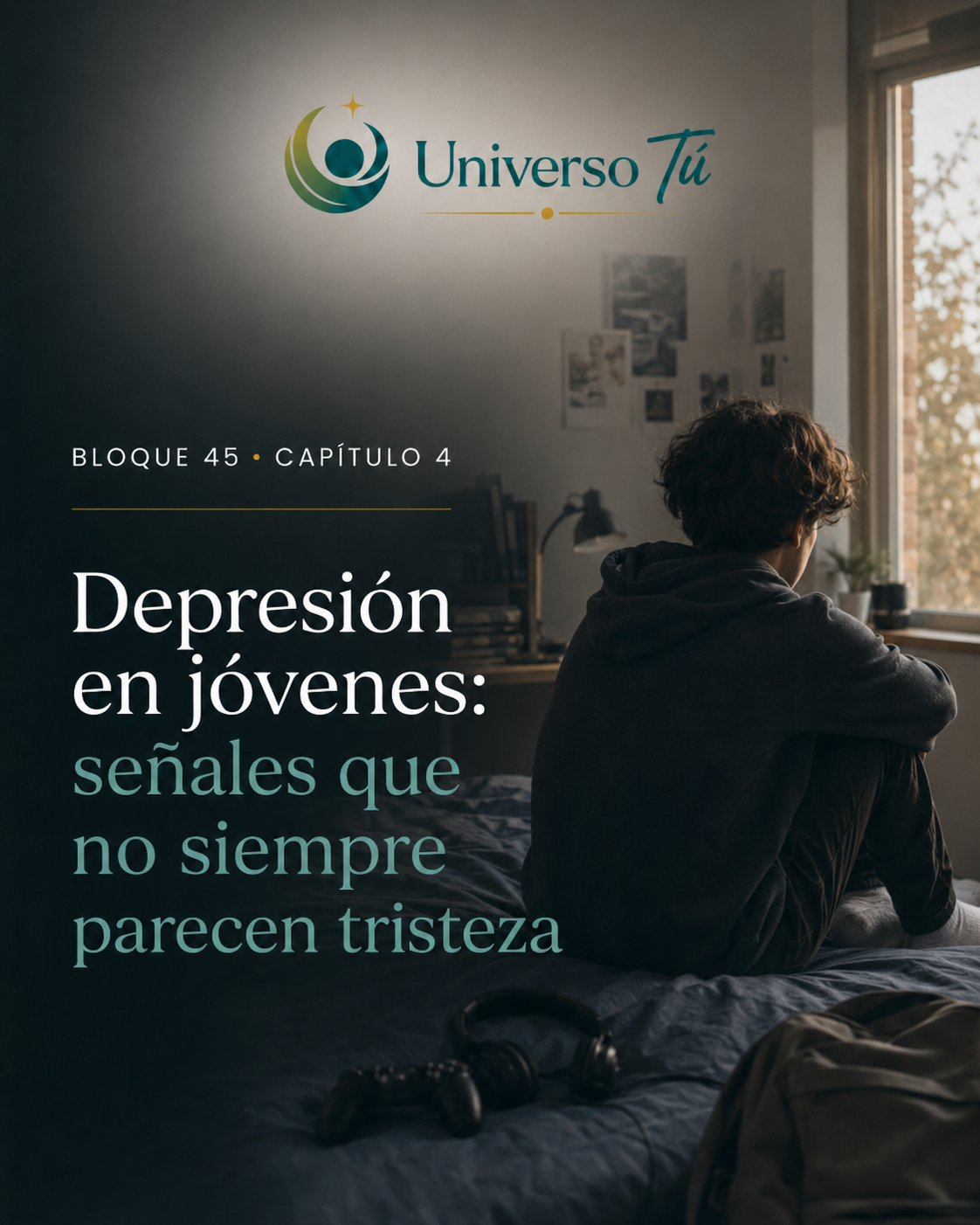 Portada del capítulo «Depresión en jóvenes» de Universo Tú