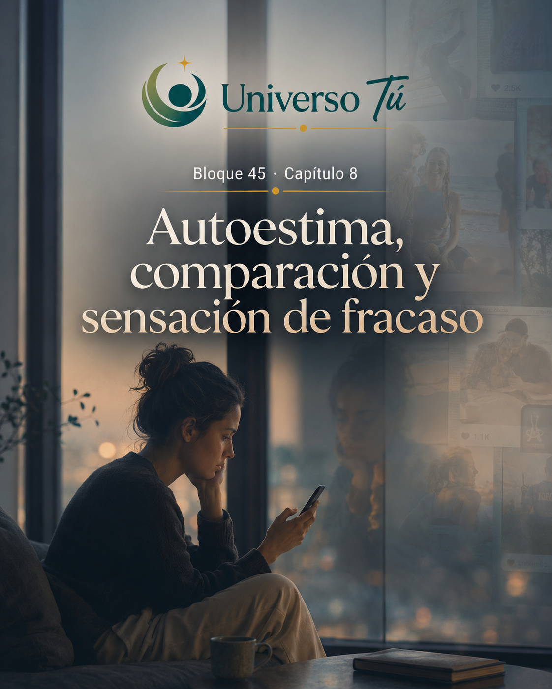 Portada del capítulo «Autoestima, comparación y sensación de fracaso» de Universo Tú
