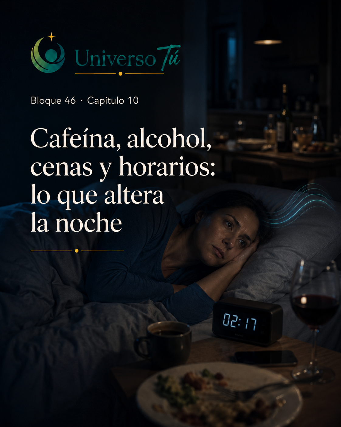 Portada del capítulo Cafeína, alcohol, cenas y horarios: lo que altera la noche