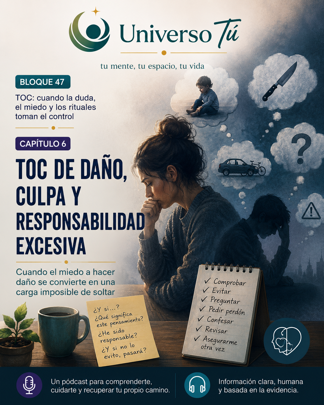 Portada del capítulo TOC de daño, culpa y responsabilidad del Bloque 47 de Universo Tú