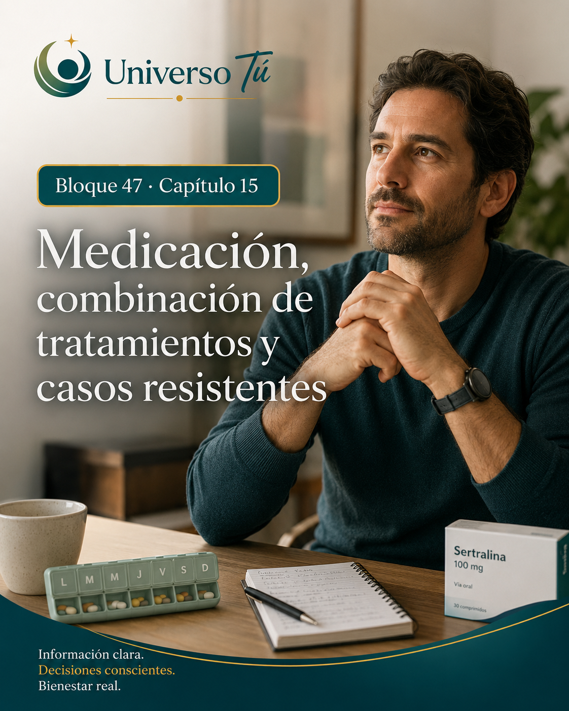 Portada del capítulo Medicación y casos resistentes del Bloque 47 de Universo Tú
