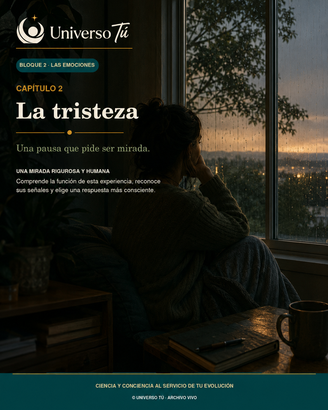 Portada del Bloque 2, La tristeza, de Universo Tú