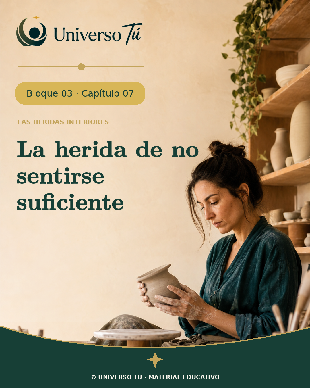 Ilustración del capítulo «La herida de no sentirse suficiente» de Universo Tú