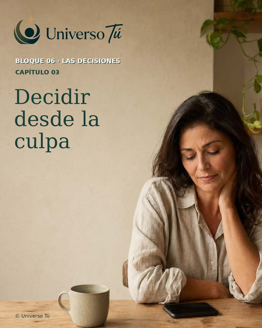 Portada del capítulo 3: Decidir desde la culpa · Universo Tú