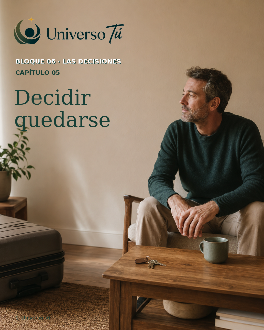 Portada del capítulo 5: Decidir quedarse · Universo Tú