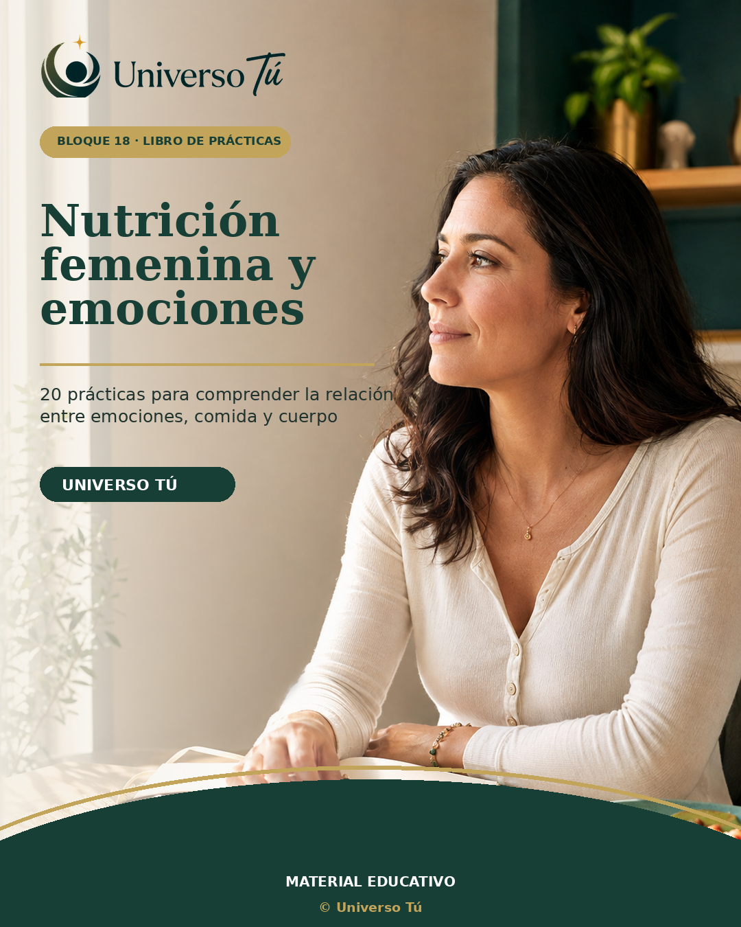 Portada del Libro de prácticas Nutrición femenina y emociones de Universo Tú