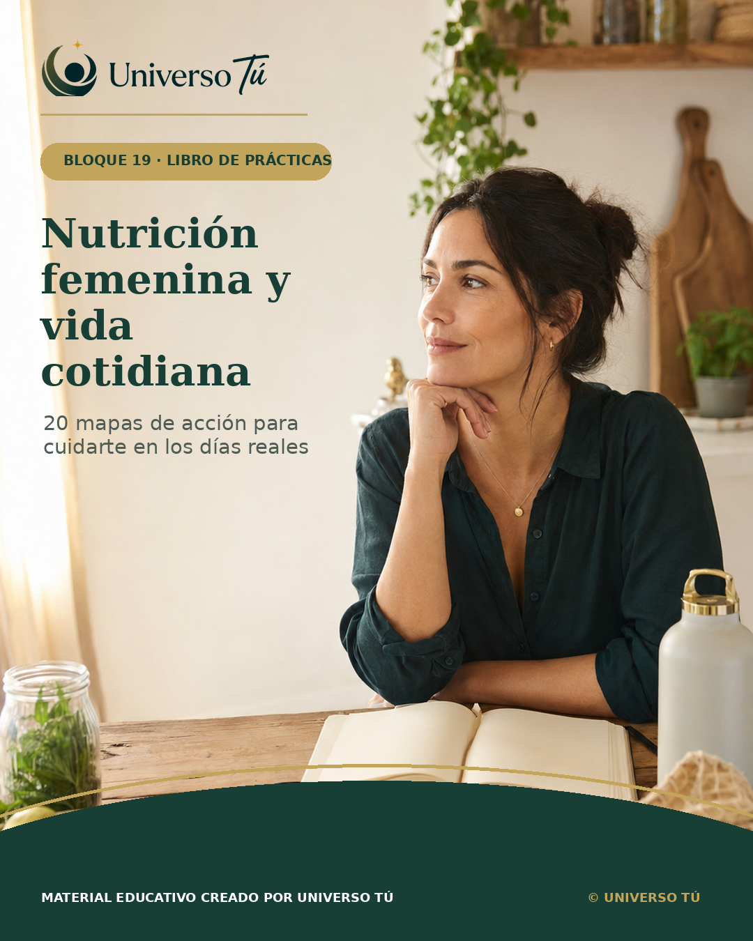 Portada del Libro de prácticas Nutrición femenina y vida cotidiana de Universo Tú