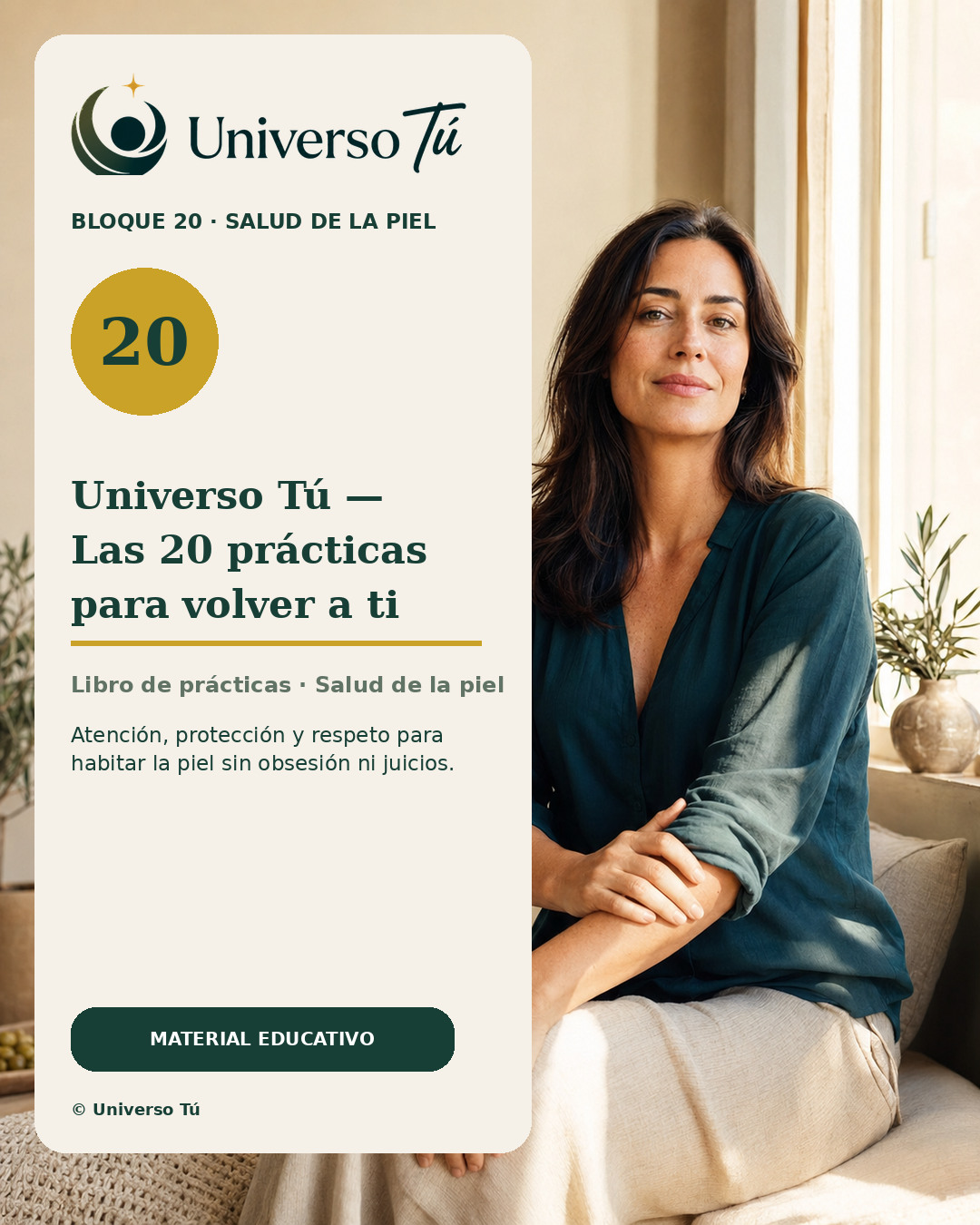Portada del Libro de prácticas Salud de la piel de Universo Tú