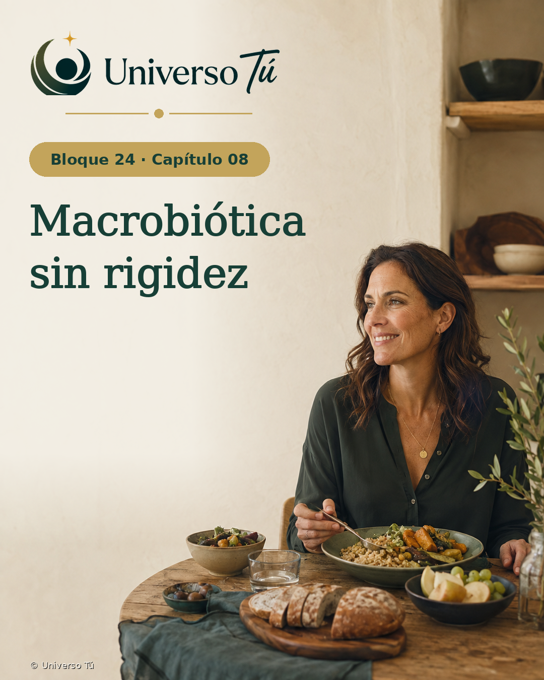 Portada del Bloque 24, Capítulo 08: Macrobiótica sin rigidez — Universo Tú