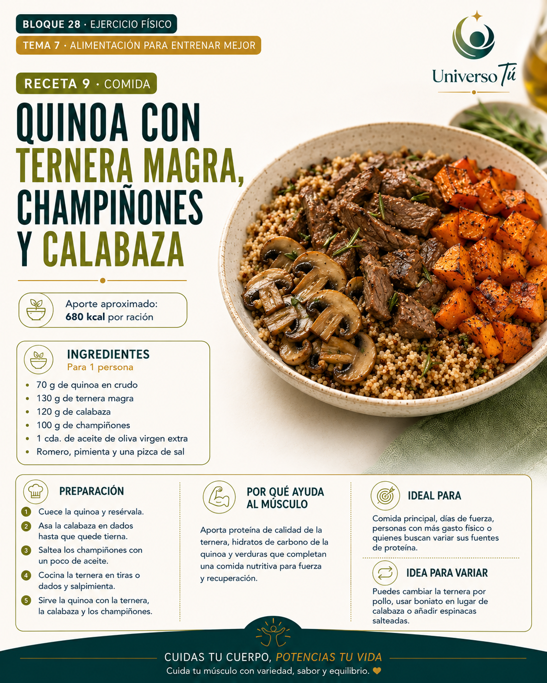 Comida 9 — receta comida del capítulo Alimentación para entrenar mejor 