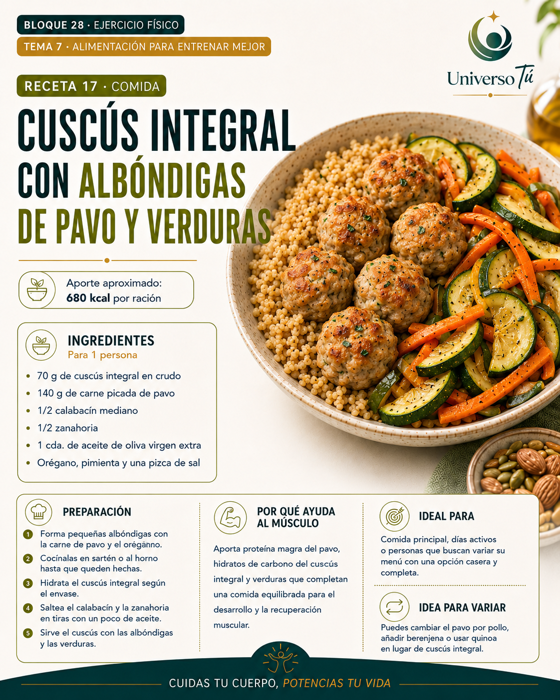 Comida 17 — receta comida del capítulo Alimentación para entrenar mejor 