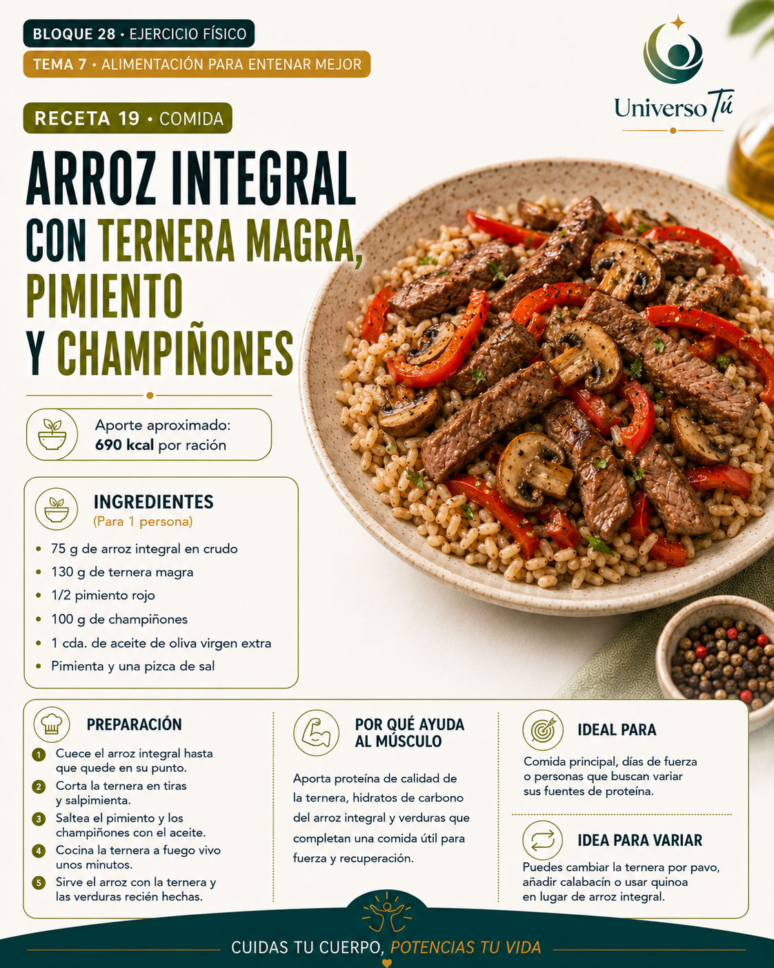 Comida 19 — receta comida del capítulo Alimentación para entrenar mejor 