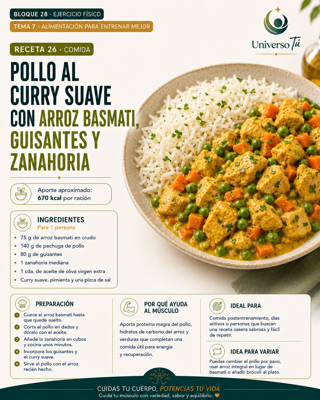 Comida 26 — receta comida del capítulo Alimentación para entrenar mejor 