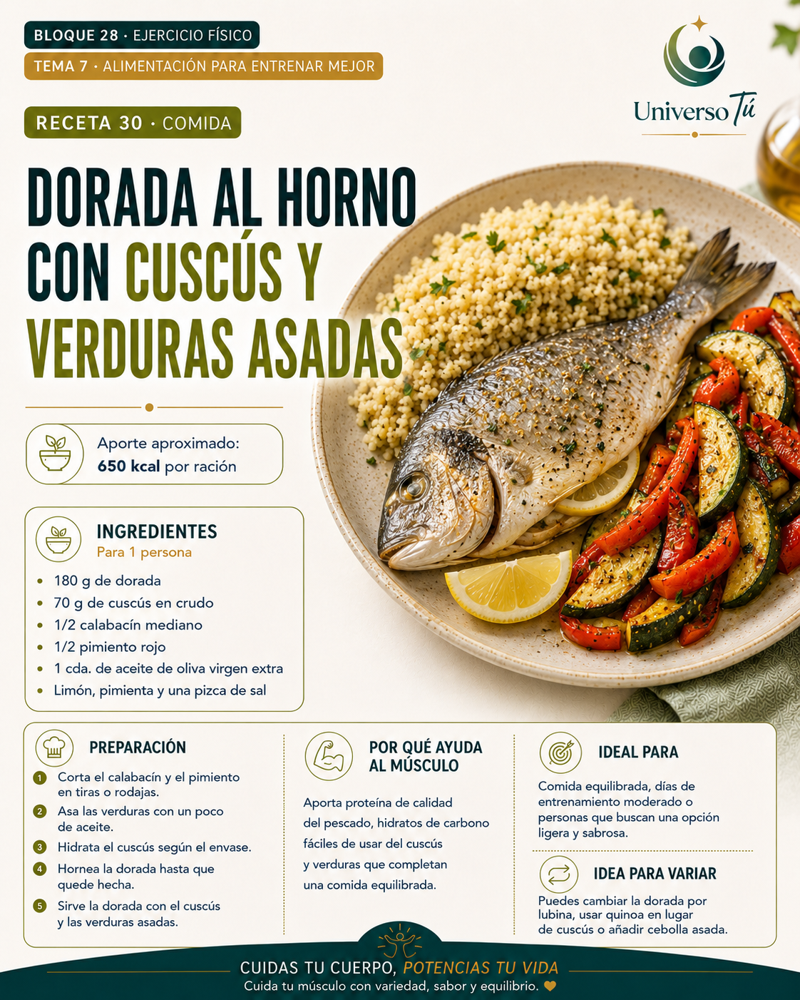 Comida 30 — receta comida del capítulo Alimentación para entrenar mejor 
