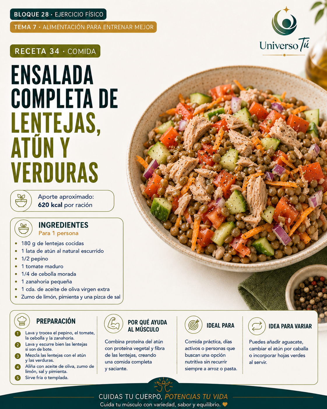 Comida 34 — receta comida del capítulo Alimentación para entrenar mejor 