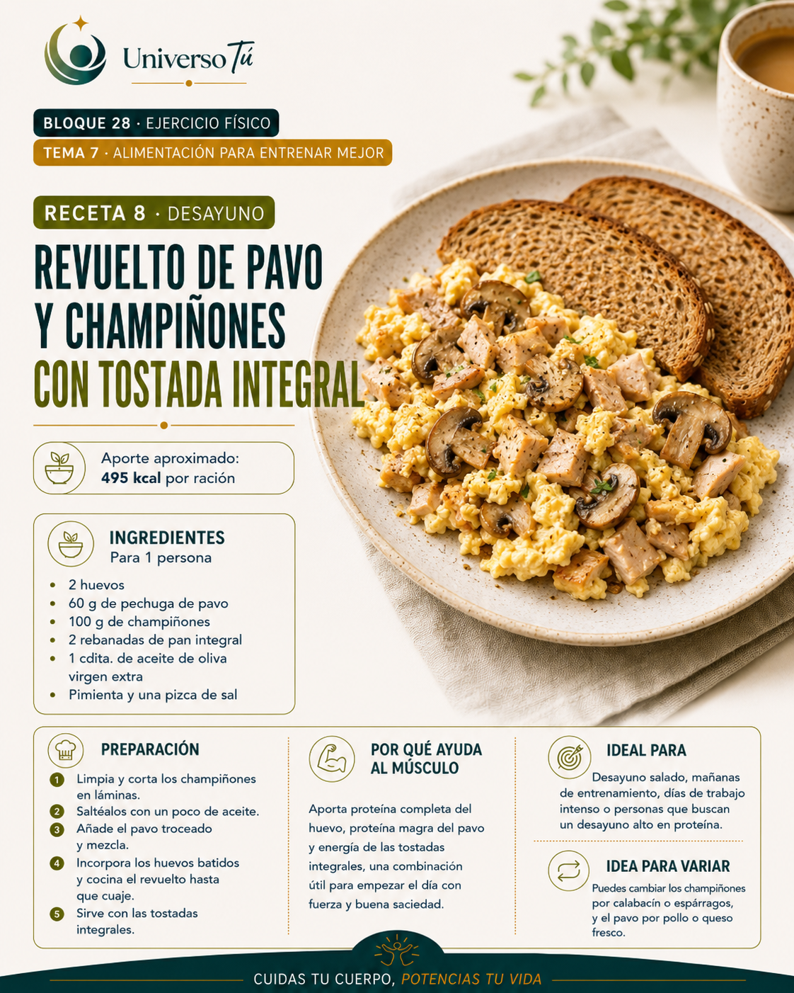 Desayuno 8 — receta desayuno del capítulo Alimentación para entrenar mejor 