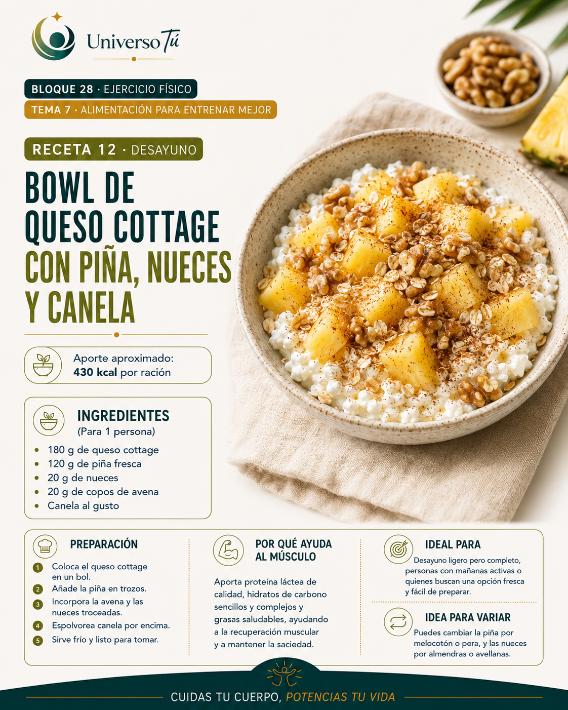 Desayuno 12 — receta desayuno del capítulo Alimentación para entrenar mejor 