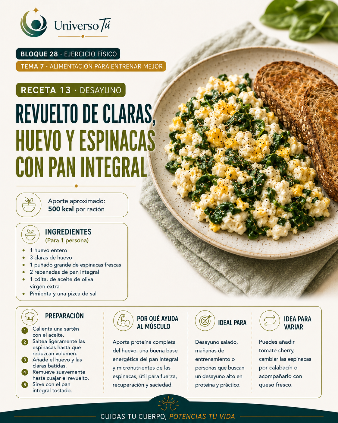 Desayuno 13 — receta desayuno del capítulo Alimentación para entrenar mejor 