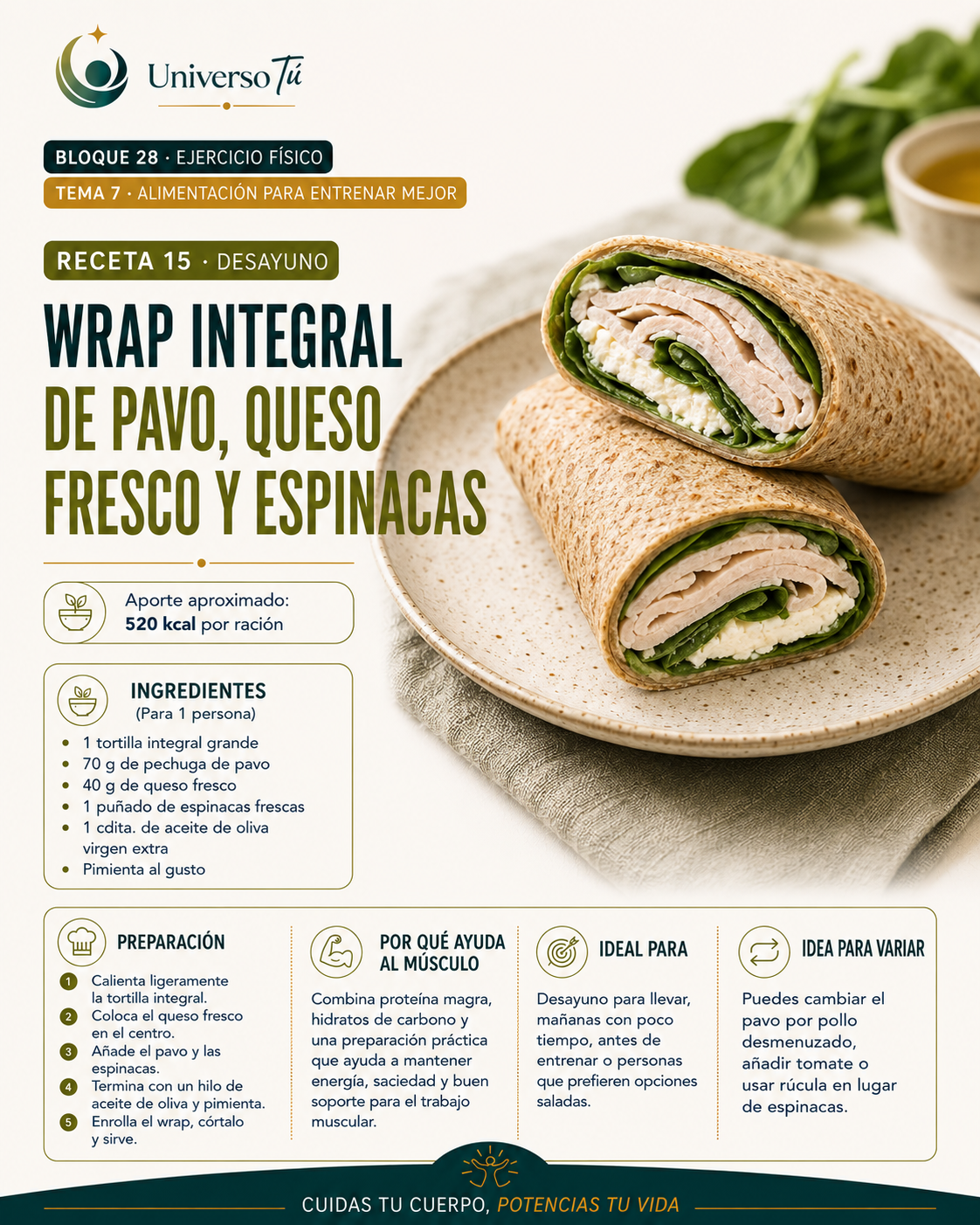 Desayuno 15 — receta desayuno del capítulo Alimentación para entrenar mejor 