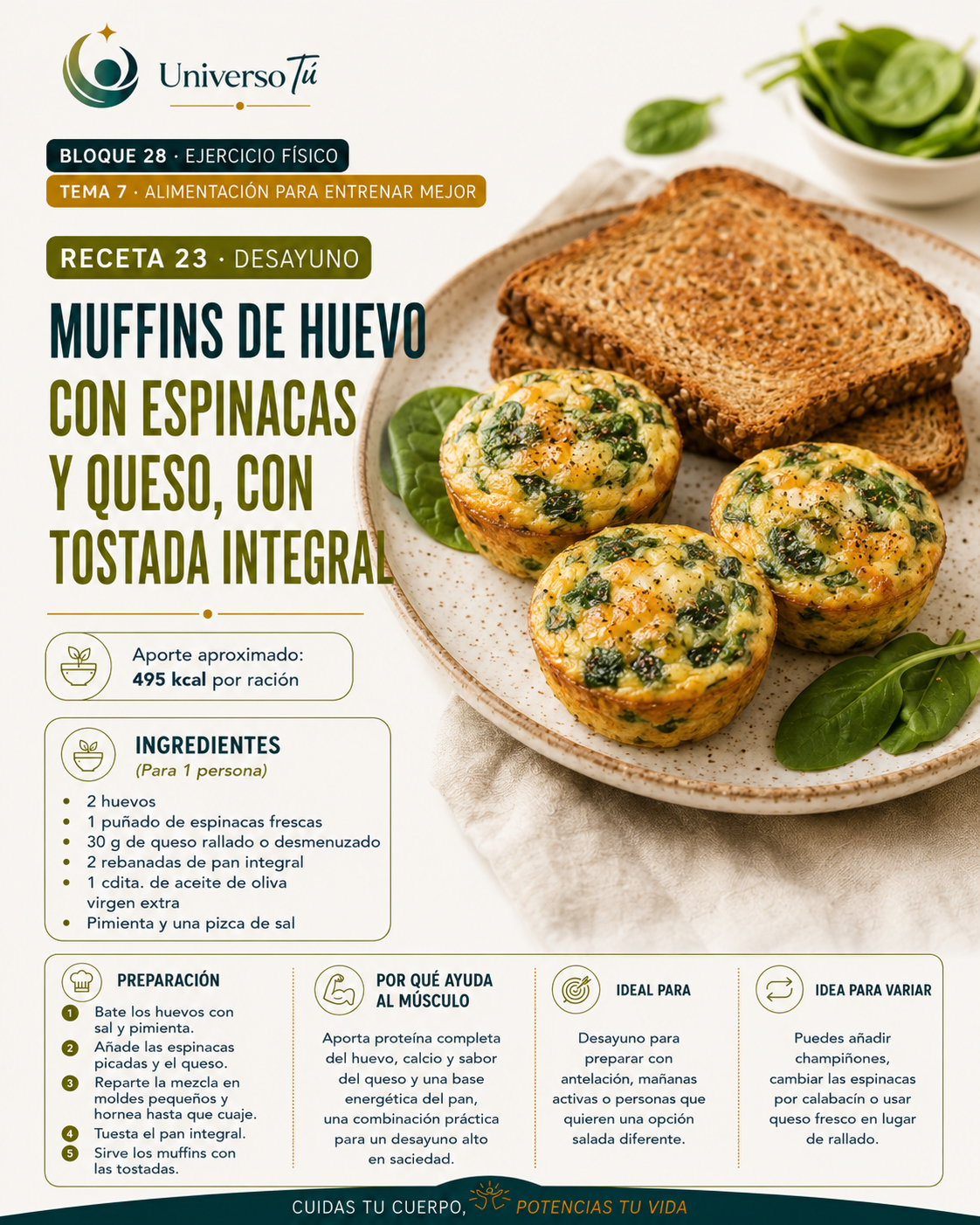 Desayuno 23 — receta desayuno del capítulo Alimentación para entrenar mejor 