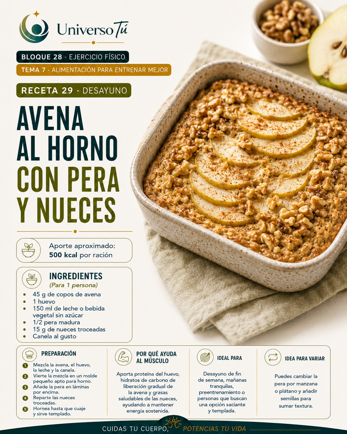 Desayuno 29 — receta desayuno del capítulo Alimentación para entrenar mejor 