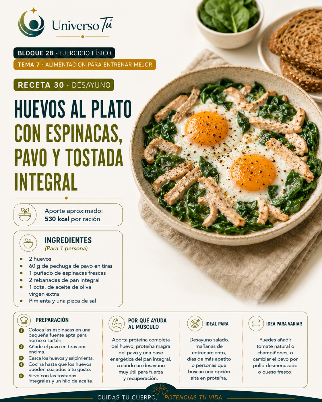 Desayuno 30 — receta desayuno del capítulo Alimentación para entrenar mejor 