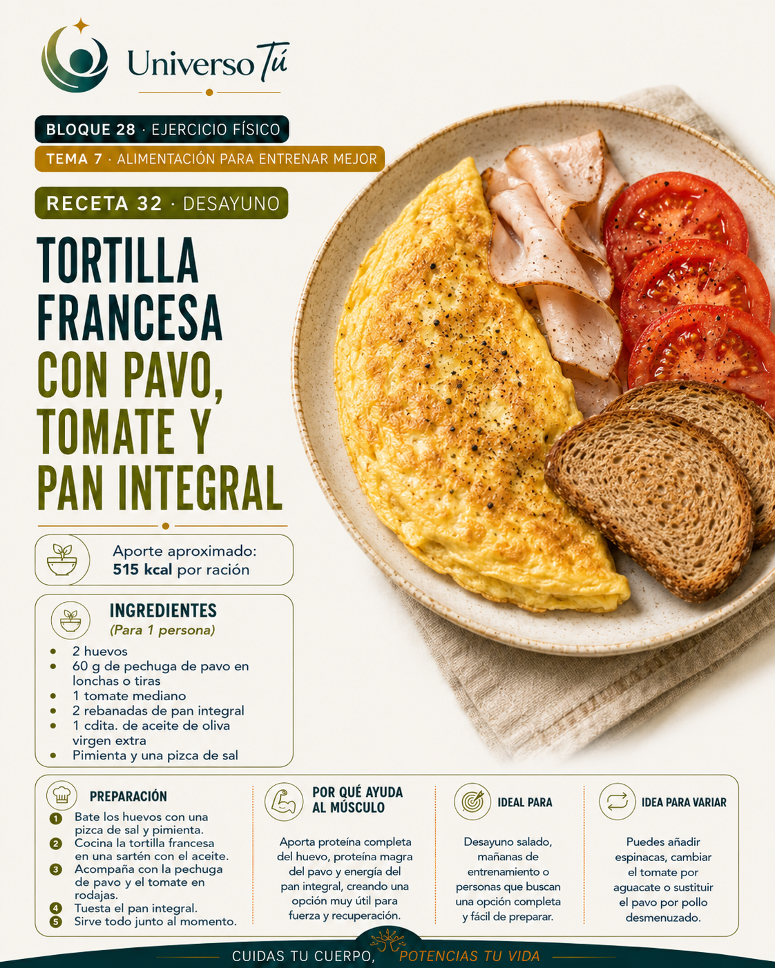 Desayuno 32 — receta desayuno del capítulo Alimentación para entrenar mejor 