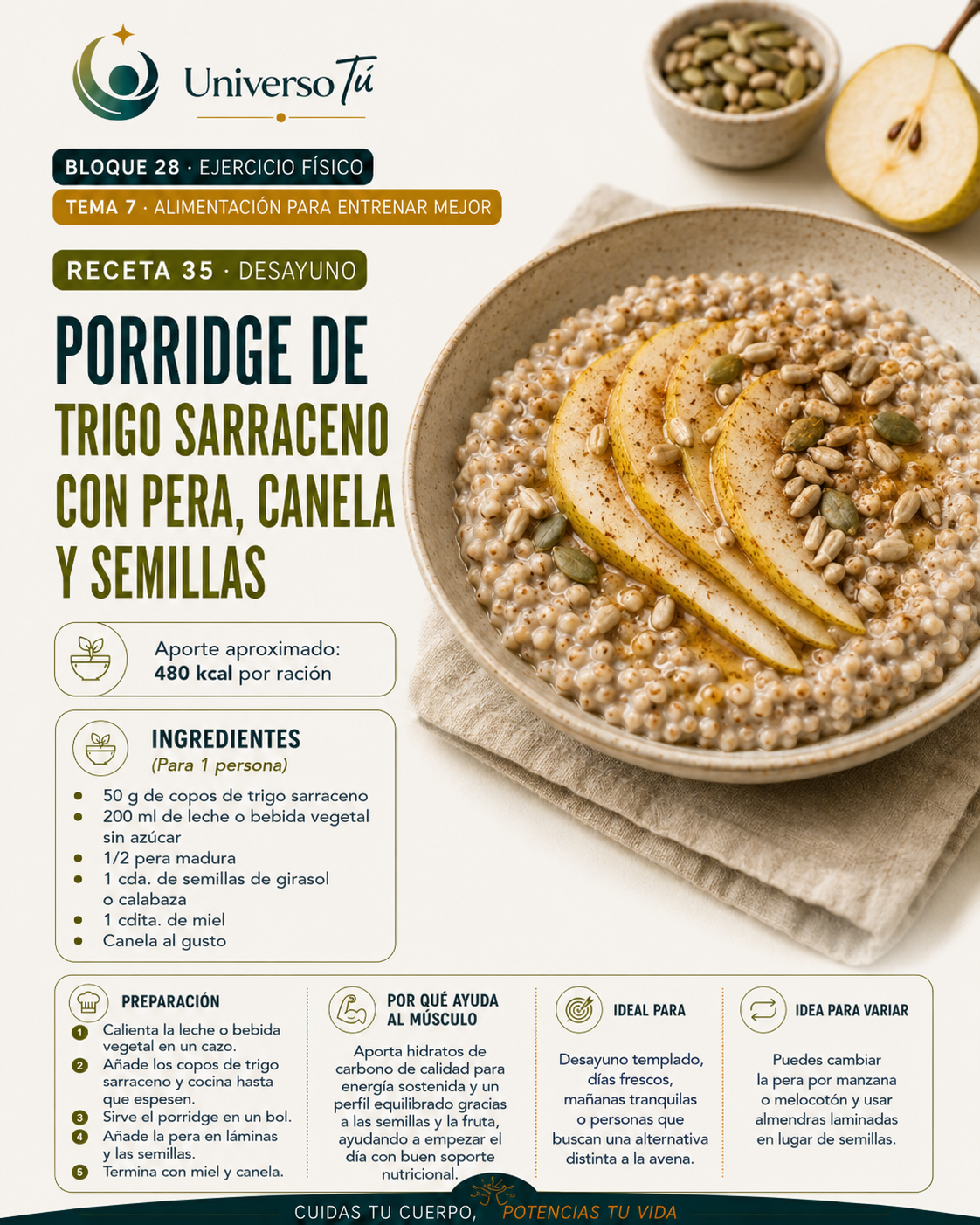 Desayuno 35 — receta desayuno del capítulo Alimentación para entrenar mejor 