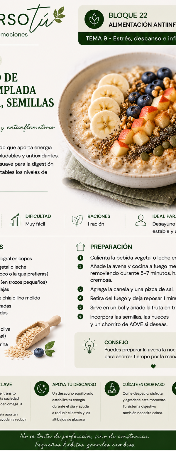 Avena templada con frutos rojos 