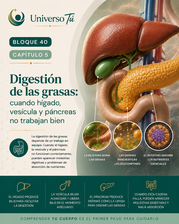 Digestión de las grasas: cuando hígado, vesícula y páncreas no trabajan bien