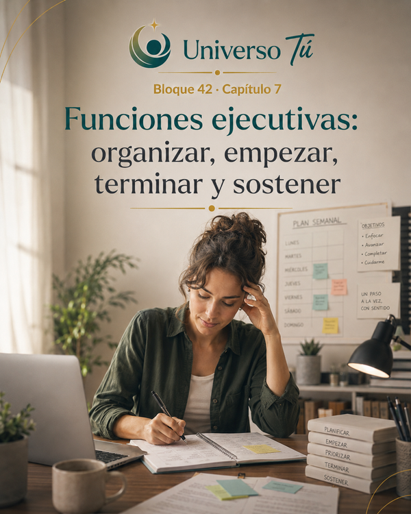 Funciones ejecutivas: organizar, empezar, terminar y sostener