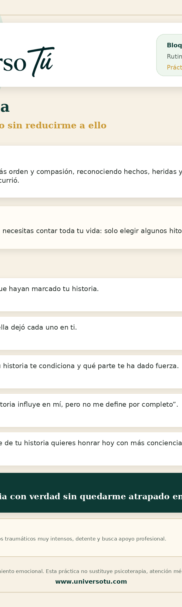 Rutina: Mi historia