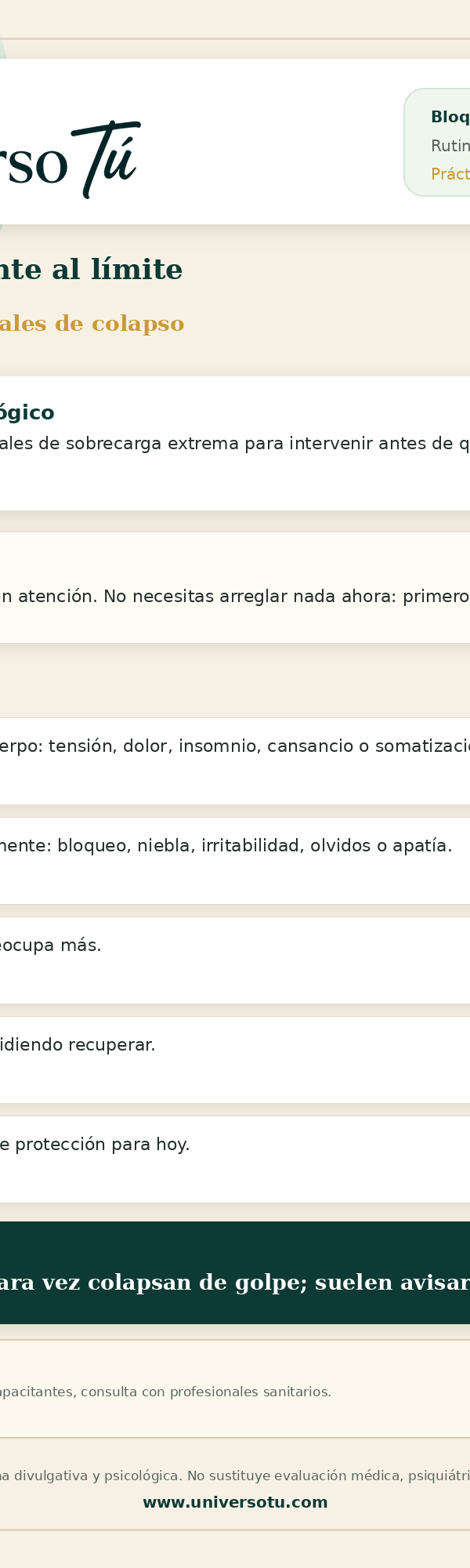 Rutina: Trabajar sin apagarse