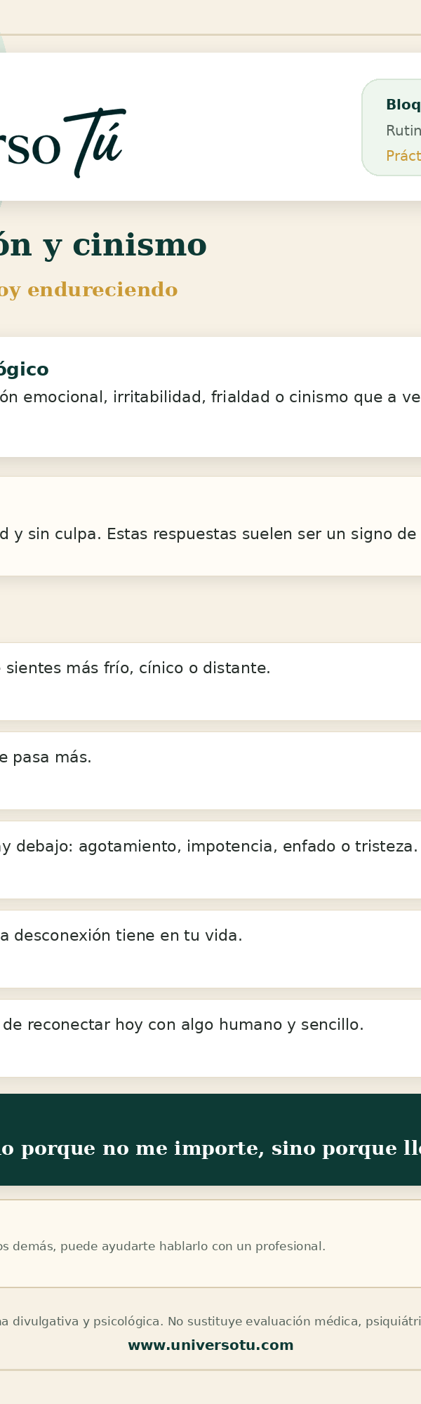 Rutina: Perder la ilusión