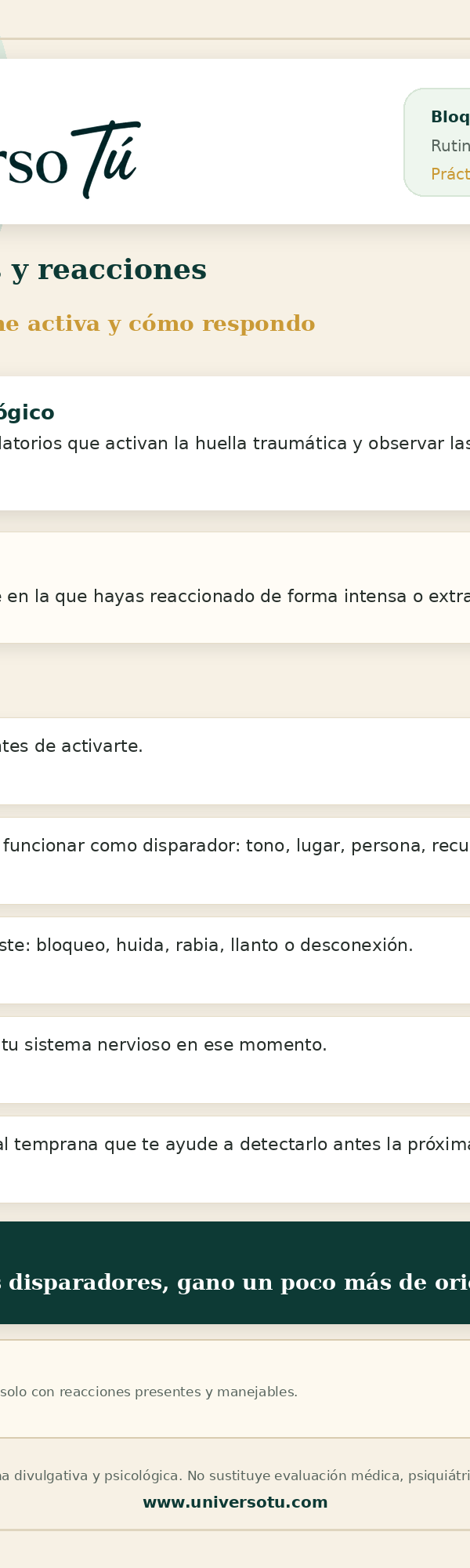 Rutina: Vivir en alerta