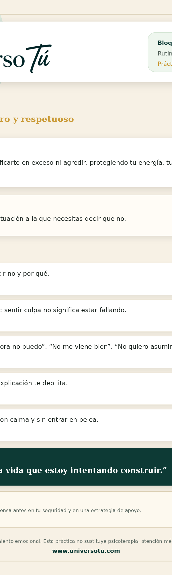 Rutina: Decidir quedarse