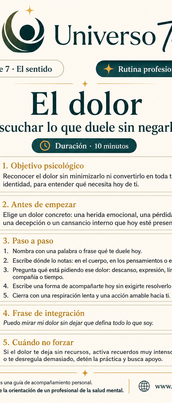 Rutina: El sentido del dolor