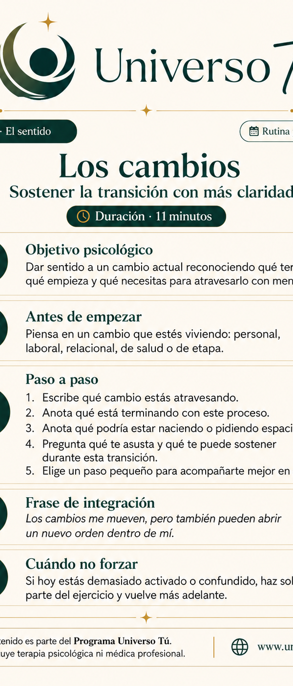 Rutina: El sentido de los cambios