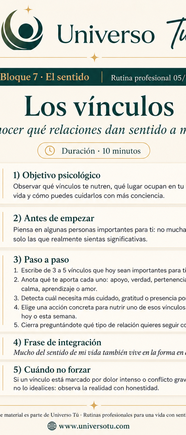 Rutina: El sentido de los vínculos