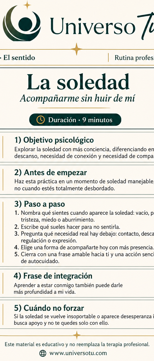 Rutina: El sentido de la soledad