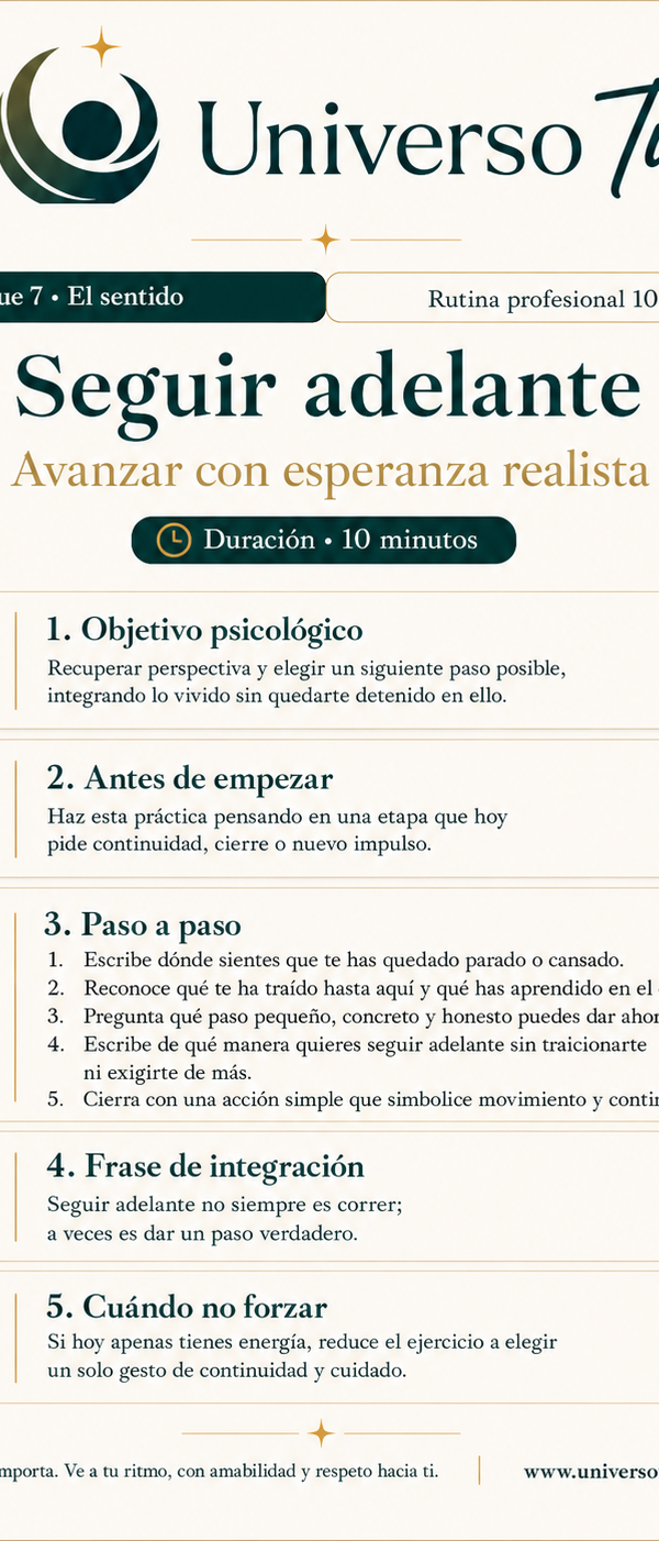 Rutina: El sentido de seguir adelante